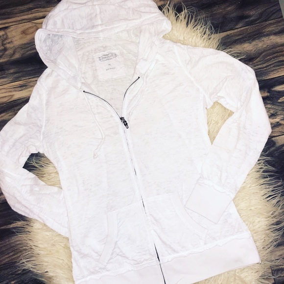 Maurices Tops - Comfy Burn-out Style Hooded Lightweight Sweatshirt